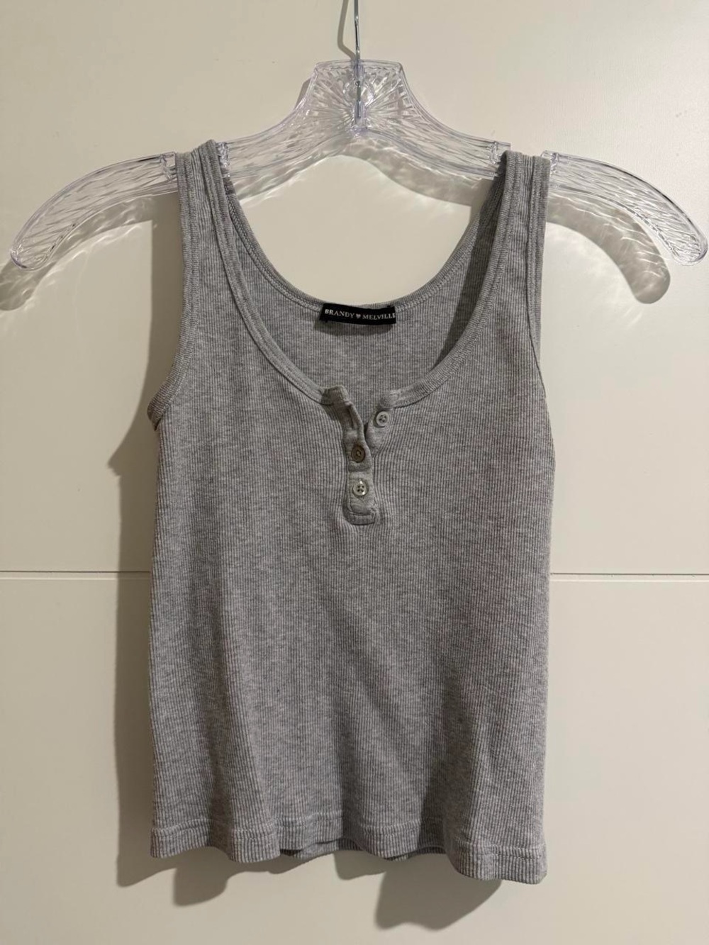 Two brandy Melville button tank tops